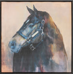 Horse Canvas Artwork Wall Decor 1.25 Inch Height 24 Inch Square By Melrose