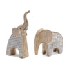 Melrose Etched Elephant Decor (Set of 2)