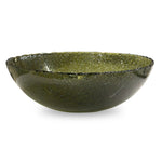 Shimmer Earthy Glass Bowl – 16"W Hand-Blown Mottled Decorative Bowl by Uttermost