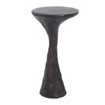 Uttermost Milan Outdoor Drink Table-Contemporary Dark Concrete with Subtle Bronze Hues