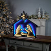 Infinity Light Nativity Scene with Holy Family Design – 24.5"H