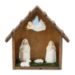Tabletop Christmas Nativity Scene with Angel Accent 10"L by Melrose