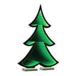 Green Pine Tree Ekkolight Acrylic LED 23.5" Christmas Infinity Light for Seasonal Home Displays by Melrose