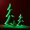 green pine tree light