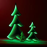 Green Pine Tree Ekkolight Acrylic 46" Infinity LED Holiday Tree Light with UL Plug for Festive Christmas Décor by Melrose
