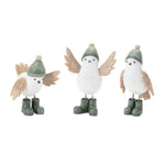 Winter Bird with Snowboots Figurine Set (Set of 6) -4.5"H by Melrose