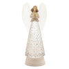 LED Angel Snow Globe 12.5"H with illuminated figurine