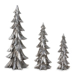 Contemporary Pine Design Christmas Tabletop Tree Set of 3, 13.5" H Seasonal Home Accents by Melrose