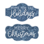 Christmas Wall Signs Set of 2 MDF Wood 18 Inch Holiday Decor by Melrose