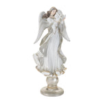 Christmas Angel Statue Resin Dove Design 20.5" Height Holiday Tabletop Decor by Melrose