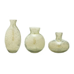Bud Vase Set  4.25–7.75"H Glass – Green Gray Decorative Table Accent by Melrose