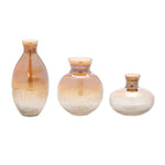Bud Vase Set – 4.25–7.75"H Glass Brown Beige Decorative Table Accent by Melrose