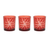 Christmas Glass Snowflake Votive Holder Set