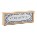 Joy to the World Wood Wall Sign 12"L by Melrose