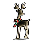Deer with Scarf Ekkolight 33"H Acrylic Lighted Holiday Decor – Infinity Glow Christmas Figure by Melrose