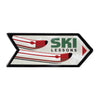 Ski Lessons Metal Wall Signs – Arrow Shaped Holiday Décor
