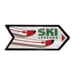 Metal Arrow Wall Signs Ski Lessons Theme –13.25" Winter Holiday Decor by Melrose