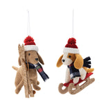 Sled Dog Plush Ornaments