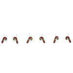 Candy Cane Ekkolight Acrylic Garland 68"L – Plug-In Christmas Infinity Glow Decor by Melrose