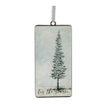 Tis The Season Pine Tree Ornaments – Iron Holiday Decorations For Christmas Trees 8.5" by Melrose