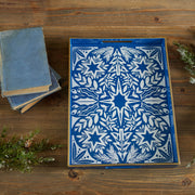 Festive North Star Rectangle Plastic Tray
