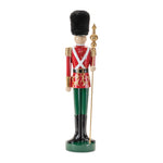 Seasonal Nutcracker Christmas Soldier Statue – Resin Holiday Accent 19" by Melrose
