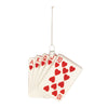 Playing Card Tree Ornaments (Set of 12), 3.25"H Glass Casino-Style Decor