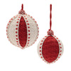 Farmhouse Style Woven Ball Ornaments, 4"D & 5"D, Set of 4