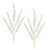 Christmas Beaded Fern Spray (Set of 2) – Gold Decorative Stem – 34.5" – By Melrose