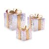 LED Gold Woven Gift Package Trio