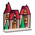 Winter Village Christmas Ekkolight House 16-Inch Acrylic Infinity Light Home Decor Ornament by Melrose