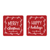 red metal christmas plaque