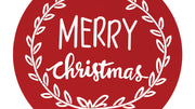 red metal holiday wall decor
