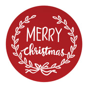 round metal christmas sign