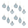 blue iridescent glass christmas ornaments