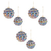 iridescent blue gray glass ornaments