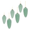 frosted glass pinecone ornament