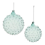 blue green glass ball ornament
