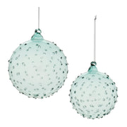 blue green glass ball ornament
