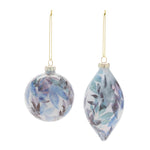 Artistic Holiday Ornaments – Glass Round and Teardrop Set