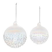 Clear Glass Christmas Ornaments – Modern Iridescent Finish