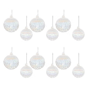Modern Glam Christmas Ornaments – Clear Glass Ball Set