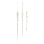 Tall Glass Icicle Christmas Ornaments – Modern Tree Accents