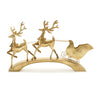 Christmas Gold Deer and Sleigh Holiday Decor 25"H by Melrose