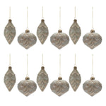 Christmas Beaded Ornament Set 12" H Glass Holiday Decor by Melrose
