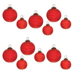 Vibrant Red Glass Ornaments – Layered Holiday Styling