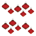 Christmas Ribbed Glass Diamond Ornaments Set of 12 2.5"H Tree Decor by Melrose