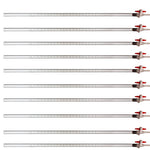 Laboratory Acrylic Burette 32.25" H 100 mL With PTFE Interchangeable Stopcock Pack Of 10 by GSC International Inc.