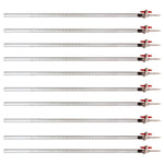 Acrylic Scientific Burette 22.25" H 25 mL Capacity PTFE Interchangeable Stopcock Pack Of 10 by GSC International Inc.