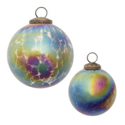 Christmas Iridescent Glass Holiday Ball Ornament 4 Inch Height Set of 12 by Melrose